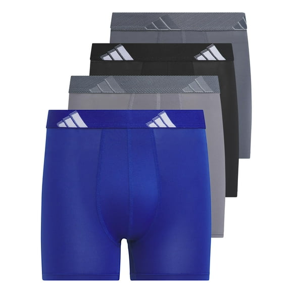 Calzoncillos tipo bóxer adidas de microfibra para niños, paquete de 4 unidades, talla XL
