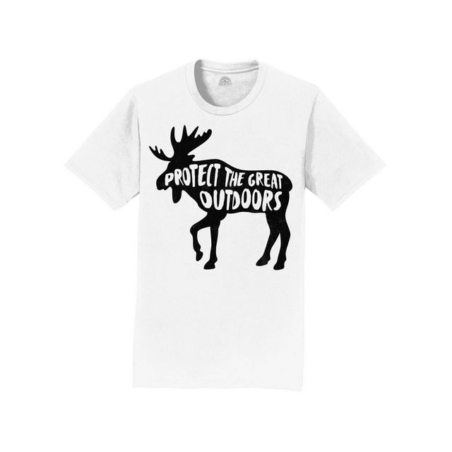 Gravity Outdoor T-Shirt pour Hommes Protéger le Grand Extérieur - Logo Noir - Blanc - G