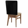 thumbnail image 2 of Pure Black Chair Back Covers, Removable Chair Covers for Dining Chairs Set of 4, Washable Chairs Slipcovers Back Seat Protector for Wedding Party 19"x20", 2 of 9