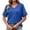 Blue, variant on Womens T Shirt Floral Lace Trim Short Sleeve Loose Fit Solid Color Womens Athletic Tops,Navy,XL,Navy,XL