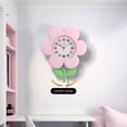 thumbnail image 2 of Unique Bargains 1pc Flower Design Colorful Numbers Wall Clock 15" x 12" x 2.8" Pink, 2 of 5