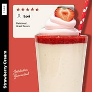 Keto Chow CORE Strawberry Cream (Unsweetened) Ultra Low-Carb Meal Shake, Single Meal