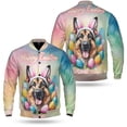 thumbnail image 3 of Happy Easter German Shepherd with Bunny Ear Headband and Flowers All Over Print 3D Baseball Jacket Alsatian Dog Lover Gifts Bomber Jacket Softball - 13001, 3 of 6