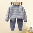 thumbnail image 2 of Gibobby Toddler Boys Pajamas Baby & Toddler Boy Striped Pajamas Set 2-Piece Long Sleeve Soft Sleepwear Cozy Fall Winter for 1t 2t 3t 4t 5t 6t Boy Toddler Boys Clothes,Navy,Size 7-8 Years, 2 of 5