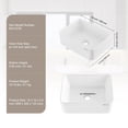 thumbnail image 3 of VEVOR Rectangle Vessel Sink, 16" x 12" Bathroom Vessel Sink Countertop, White Ceramic Bathroom Sinks Above Counter, Modern Style, Bright and Elegant, Well-Packaged for Bathroom, Hotel, Toilet, RV, 3 of 9