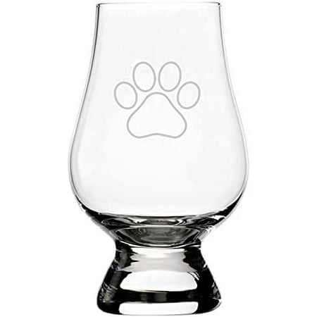 

Paw Outline Puppy Love Paw Prints Etched 6.5oz Whisky Glass