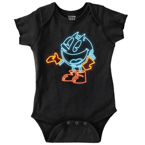 Pacman Eating Romper Boys or Girls Infant Baby Brisco Brands 12M
