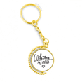 thumbnail image 1 of Bienvenido a casa. Anillo de oro de metal llavero llavero, 1 of 3