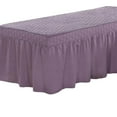 thumbnail image 3 of facefd Jupe de Table de Massage SPA Housse de Lit de Beauté en Lin Drap de Lit de Massage Violet, 3 of 7