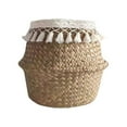 thumbnail image 1 of Flowerpots with Dish Ceramic, Storage Gardens Rattan Plant Seagrasss Pot Basket Folding Flower Wicker Tools & Home Improvement, Flower Pots, 1 of 9