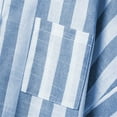 thumbnail image 5 of Elvqul Womens Shirts Plus Size Button down Tops for Women Striped Collared Comfy Light Blue 3/4 Sleeve Shirt, 5 of 7