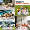 thumbnail image 3 of Pink Flamingo Outdoor Rug 5x8 Ft, Non Slip Washable Area Rug, Tropical Botanical Summer Flower Rustic Patio Rugs Carpet Runner, Large Floor Mat for Indoor/Outdoor Deck Porch Camping, 3 of 8