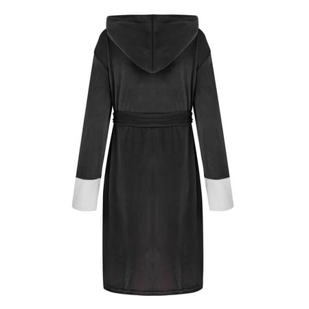 

Tejiojio Women Clothes Clearance Unisex Winter Women Lengthened Plush Shawl Bathrobe Long Sleeve Robe Hooded Coat