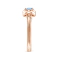 thumbnail image 4 of ANGARA Natural Solitaire Aquamarine Infinity Knot Engagement Ring in 14K Rose Gold for Women (Size-5mm) | March Birthstone, Birthday, Anniversary, Jewelry Gift for Women | Natural Aquamarine Ring, 4 of 10