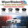 thumbnail image 2 of 2022 Audi A5 Quattro Beam Wiper Blades Wipers w/1yr Warranty (Set of 2), 2 of 5