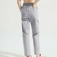 thumbnail image 4 of pstuiky Trousers, Women Solid Color Mid Waist Relaxed Fit Comfy Oversized Autumn Pants Wide Leg Pants Gift for Women Up to 65% off Gray S, 4 of 4