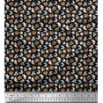 thumbnail image 1 of Soimoi Silk Fabric Witch Hat,Skull & Ghost Halloween Print Fabric by The Yard 42 Inch Wide, 1 of 1