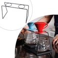 thumbnail image 4 of Soporte para gotero de café, soporte para tazas de café con múltiples orificios para el hogar, para restaurante Dos Agujeros Negro, 4 of 9