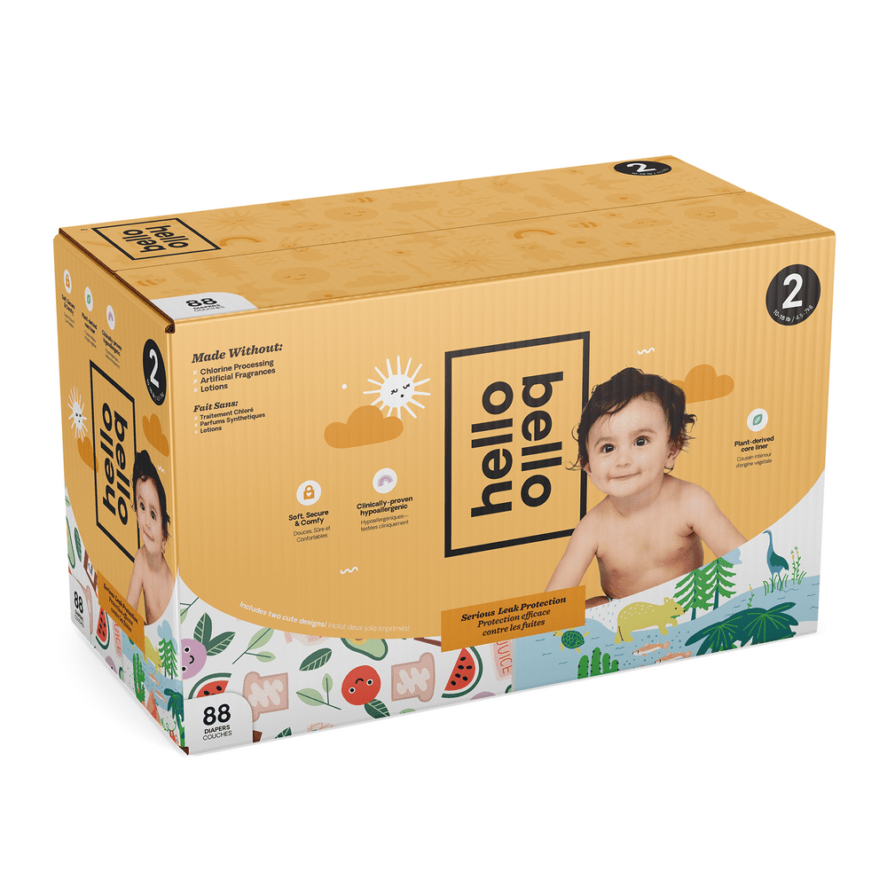 Hello Bello Daytime Diapers Size 2 Earth Day & Snack Time