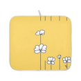 thumbnail image 2 of Spring Blooms on Yellow Dish Drying Mat for Kitchen, Quick Drying Absorbent Soft Durable 16" x 18", 2 of 10