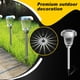 thumbnail image 5 of Luces de ruta IP44 impermeable con energía solar de acero inoxidable de acero inoxidable Lámparas para césped jardín hierba patio Paquete de luz blanca de 4 tholdsy HA011813-01B, 5 of 7