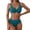 ZA Green, variant on Xmyrz Womens Bathing Suits Tankinis Low Waisted Push Up Two Piece Ribbed Solid Relaxed Fit Ruched Swimsuit Sets Swimwear