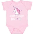 thumbnail image 3 of Inktastic Grammy and Grandpa Love Me Girl Unicorn Girls Baby Bodysuit, 3 of 5