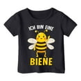 thumbnail image 3 of MIXUE Toddler Girls Tops & T-Shirts Kids Bee Print Loose Casual Short Sleeve Lightweight Summer Pullover T Shirts Daily-Wear,Black,2-3 Years, 3 of 3