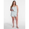thumbnail image 2 of Joyspun Women's Woven Poplin Sleep Shorts, 3'' Inseam, Sizes XS-3X, 2 of 6