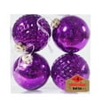 thumbnail image 2 of Bouanq Christmas Decorations Xmas Tree Ornaments 4pcs Christmas 10CM Set Ball Broken Ball Plated Plastic Christmas Tree Decoration Pendant Christmas Gifts on Clearance, 2 of 3