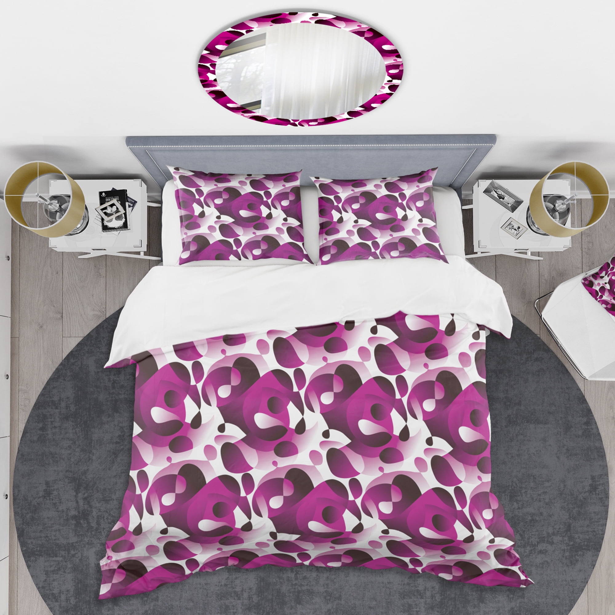 Designart 'Abstract Design Retro Pattern VI' Mid-Century Modern Duvet Cover Set