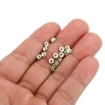 thumbnail image 4 of Unique Bargains 4mm Spacer Beads, 100pcs Bead Spacers Rhinestone Round Bulk Beads for Jewelry Making, Green, 4 of 5