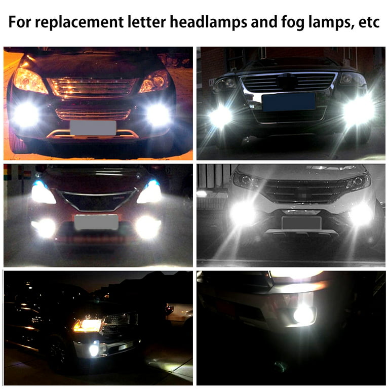 2Pcs Car Fog Lights H7 Lamp LED Super Bright 12V 24V 6000K White Car  Driving 21