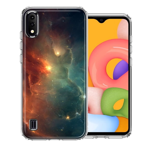 MUNDAZE For Samsung A01 Nebula Design Double Layer Phone Case Cover