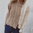 thumbnail image 4 of Vedolay Women's Cardigan Sweaters Long Sleeve Button Down Sweater Knit Cardigan Khaki,XL, 4 of 5