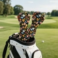 thumbnail image 3 of Yuyamidu Colorful Floral Golf Club Head Covers Flower Golf Head Covers Driver Fairway Wood Headcover Waterproof PU Leather Golf Accessory, 3 of 7