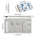 thumbnail image 3 of JIALIOU Nylon Trifold Card Wallet with ID Window Zipper Pocket for Men Women Teen Blue Whales Seashells Stars, 3 of 7