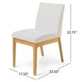 thumbnail image 4 of JERFIT Modern Dining Chairs Set of 2, Light Beige Upholstered Fabric Side Chairs with Rubberwood Legs for Kitchen Dining Room, 4 of 10