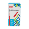 Office Depot® Brand Felt-Tip Pens, Medium Point, 1.0 mm, Red Barrel, Red Ink, Pack Of 48