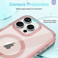 thumbnail image 4 of Designed for iPhone 15 Pro Max Case Magnetic, [Compatible with Magsafe] Built-in Screen Protector Dustproof Clear Phone Case Not Yellowing Military-Grade Drop Protection Shockproof Bumper, Pink, 4 of 8