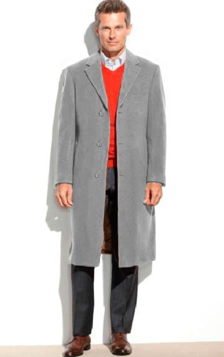 light grey topcoat mens