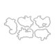 thumbnail image 1 of Lazo transparente con forma de gato para álbumes de recortes, diarios, manualidades DIY y adornos decorativos; material de papelería, 1 of 6