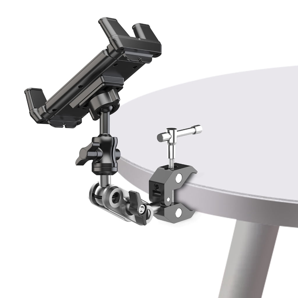 Miiottaa Heavy Duty Phone Tablet Metal Holder Adjustable Foldable Stand Aluminum Bracket
