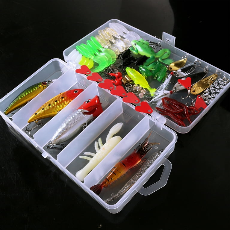 Arealer 78pcs Fishing Lures Kit for Bass Trout Salmon Fishing