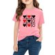 thumbnail image 4 of TaTaai School Season Cute Print Short Sleeve T-Shirt, Valentine's Day Casual Top, Unisex All Season Graphic Tee Gift, 4 of 8
