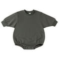 thumbnail image 2 of Toddler Soild Outfits Girls Boys Sweatshirt Tops Romper Cute Clothes Boys Size 24 Months Clothes 6-9 Months, 2 of 3
