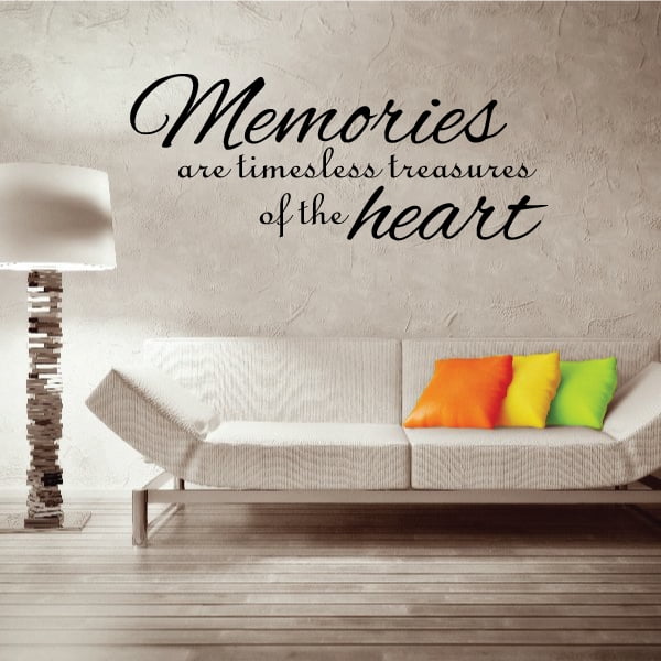 Memories Are Timeless Treasures Of The Heart Love Quote Wall Decal