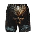 thumbnail image 4 of Lsque Mens Swim Trunks Vintage Ornate Skull Pattern - Bathing Suit Compression Liner - Beach Swim Shorts Swimwear - (S-3XL) - Stretch Quick Dry -Small, 4 of 9