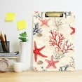 thumbnail image 2 of FORMRS Acrylic Clipboard with Low Profile Clip Standard A4 Letter Size, 12.5" x 9", Light Red Starfish, 2 of 8