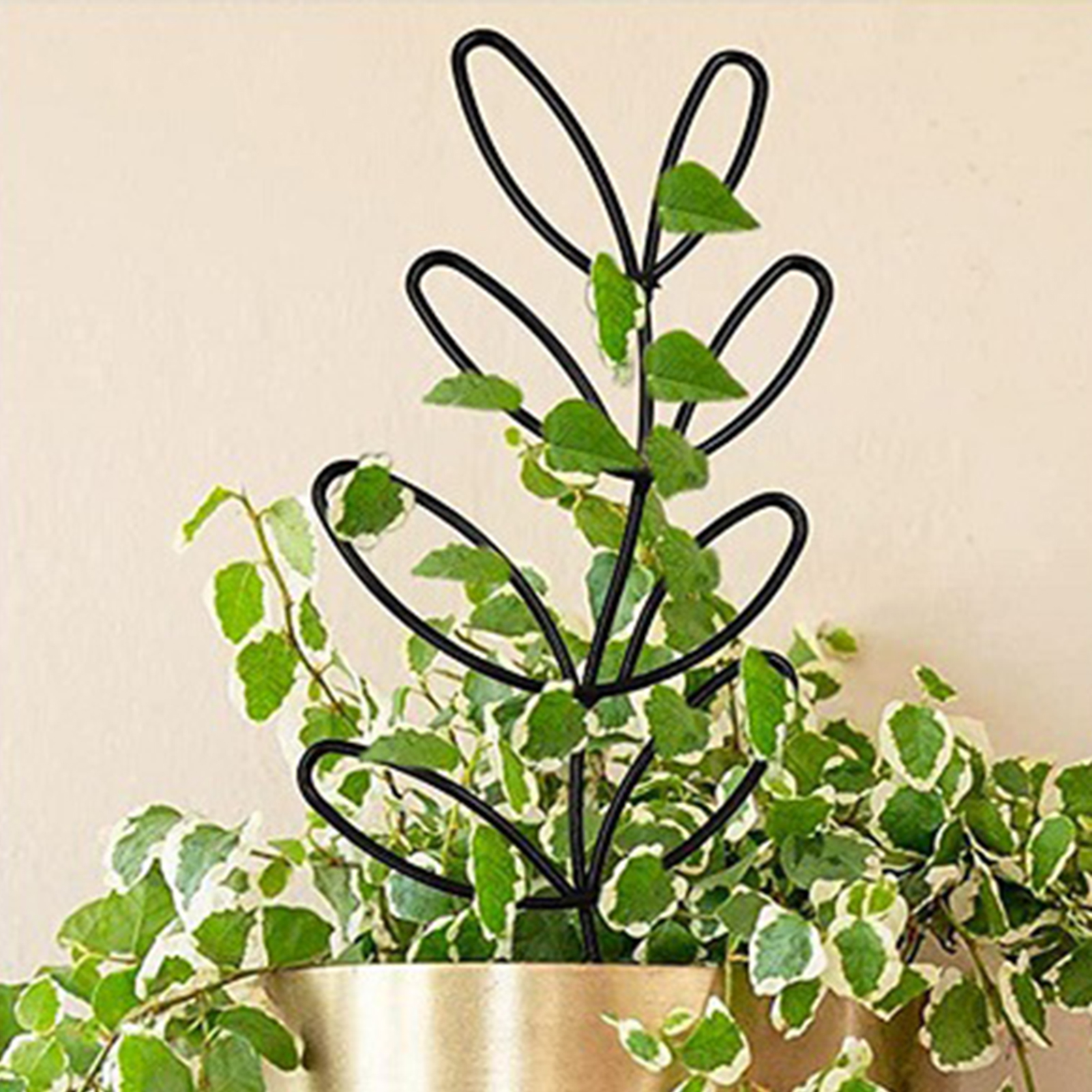 Travelwant Garden Trellis For Climbing Plant Iron Pot Trellis Leaf Shape Wire Indoor Houseplant 5654